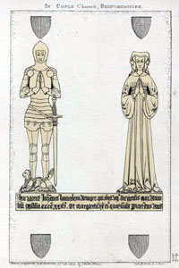 The brasses of Sir John Launcelayn and Margaret his wife [X67/934/40]